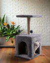 Cat House Cat Condo & Scratcher 65cm – Sisal Post, Cozy Hideout & Play Balls | Multi-Functional Cat Tower 10014