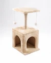 Cat House Cat Condo & Scratcher 65cm – Sisal Post, Cozy Hideout & Play Balls | Multi-Functional Cat Tower 10014