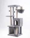 Cat House Multi-Level Cat Tree 120cm – Dual Condos, Hammock, Sisal Posts & Play Platforms 10075