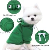 Small Dog & Cat Hoodie – Frog Design | 44cm Chest, Warm Fleece Winter Sweatshirt for Small Dogs & Medium Cats (Size:S)