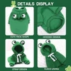 Small Dog & Cat Hoodie – Frog Design | 44cm Chest, Warm Fleece Winter Sweatshirt for Small Dogs & Medium Cats (Size:S)