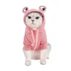 Frog Design Pet Hoodie – Warm Fleece Winter Sweatshirt for Cats & Small Dogs