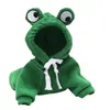 Frog Design Pet Hoodie – Warm Fleece Winter Sweatshirt for Cats & Small Dogs