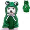 Frog Design Pet Hoodie – Warm Fleece Winter Sweatshirt for Cats & Small Dogs