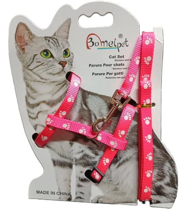 Adjustable Cat Harness & Leash Set – Soft, Durable & Escape-Proof Outdoor Walking Lead