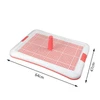 Dog Toilet Training Premium Tray with Grid & Removable Post – Indoor Puppy Potty Pad Holder for Dry Paws for Medium & Large Dogs (64×47cm)