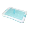Dog Toilet Training Premium Tray with Grid & Removable Post – Indoor Puppy Potty Pad Holder for Dry Paws for Medium & Large Dogs (64×47cm)