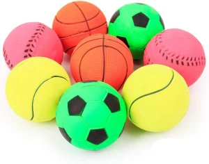 Hard Rubber Dog Toy Ball – Durable Bouncy Ball for Dogs | Chew, Fetch & Training Toy for Dogs (6cm - 1 pc Random Color)
