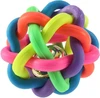 Interactive Rubber Dog Toy Rainbow Ball with Bell - Small (5cm)
