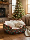 Petmoda Christmas Bed 55*45 cm - Soft Fur Comfort for Cats & Small Dogs