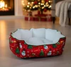 Petmoda Christmas Bed 55*45 cm - Soft Fur Comfort for Cats & Small Dogs