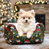 Petmoda Christmas Bed 75*55 cm - Soft Fur Comfort for Cats, Small & Medium Dogs