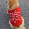 Christmas Pet Outfit – “Dear Santa” Fleece-Lined Dog Shirt, Soft Holiday Costume (Chest 50 cm, Neck 30 cm)