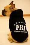 FBI Dog Hoodie – Warm Soft Dog Outfit for Medium Breeds (Chest 52 cm)