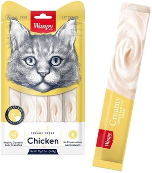 Wanpy Creamy Cat Treats Chicken Flavor – Lickable Wet Snacks