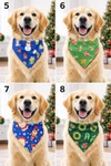 Christmas Dog Bandana Adjustable Pet Scarf – Different Designs for Small to Large Dogs