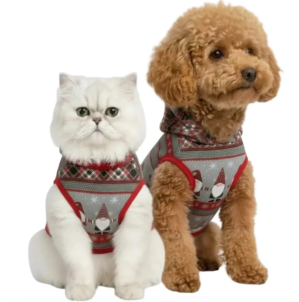 Petmoda Christmas Pet Hoodie for Dogs & Cats – Festive Winter Hoodie from Small to Large Breeds