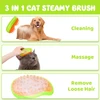 3-in-1 Steamy Cat Brush – Self-Cleaning, Rechargeable Grooming Brush for Pet Hair Removal & Massage