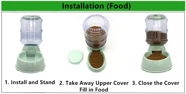 3.8L Plastic Pet Food Dispenser for Cats & Dogs