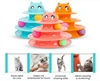 Cat Toy Pet Toy Ball Cat Interactive Toy Carousel Three-Tiered Play Wheel Track Tower Cat-Tickle Wheel 