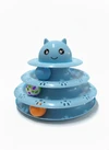 Cat Toy Pet Toy Ball Cat Interactive Toy Carousel Three-Tiered Play Wheel Track Tower Cat-Tickle Wheel 