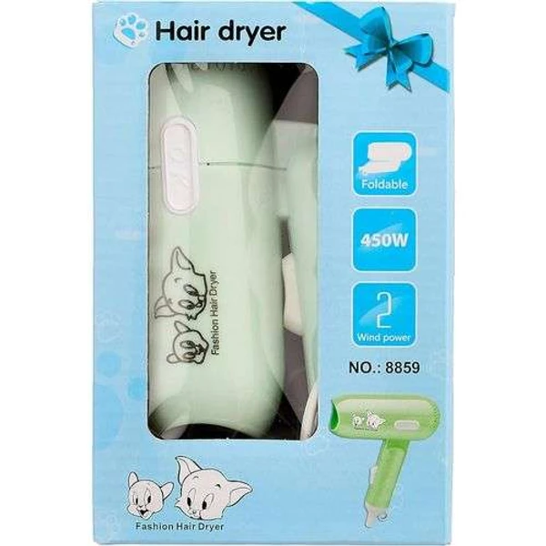 Mini Portable Folding Hair Dryer with 2 Speed Settings - 450W For Cats & Dogs 