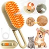Rechargeable Steam Pet Brush with Foldable Handle – Spray Grooming Tool for Hair Removal & Massage (Dogs & Cats)