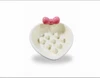 Heart-shaped Pet Slow Feeder Bowl with Cute Bow for Cats & Dogs