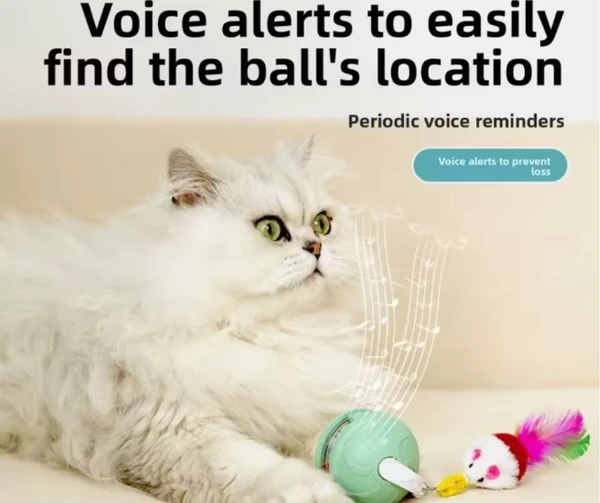 Interactive Pet Dodgeball Infrared Laser Automatic Rolling Ball Bite Resistance Low Noise Automatic Teasing Cat Toy USB Rechargeable