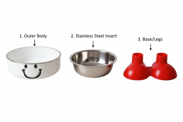Ergonomic Elevated Pet Bowl with Anti-Slip Base – Smiley Feeding Bowl for Dogs & Cats