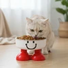 Ergonomic Elevated Pet Bowl with Anti-Slip Base – Smiley Feeding Bowl for Dogs & Cats