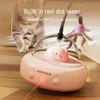 Interactive Smart Cat Teaser Toy with Laser & Rotating Feather – USB Rechargeable Automatic Play Toy for Indoor Cats