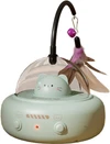 Interactive Smart Cat Teaser Toy with Laser & Rotating Feather – USB Rechargeable Automatic Play Toy for Indoor Cats