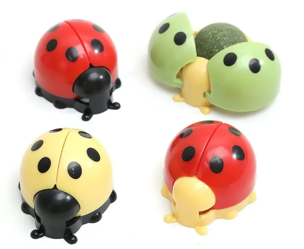 Ladybird Catnip Wall Ball – Interactive Cat Toy with Built-In Catnip 5cm