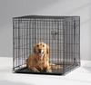Savic Dog Cottage - Large Dog Crate with Front & Side Doors, Black E-coating and Removable Tray