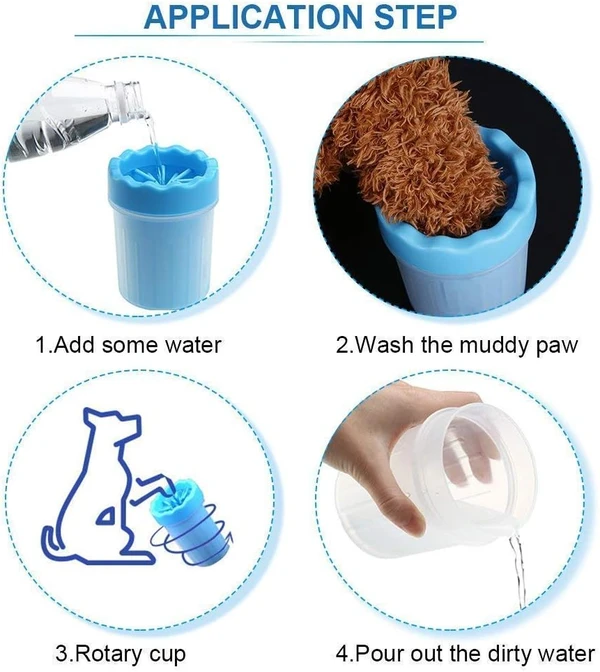 Portable Dog Paw Cleaner – Washer Cup with Silicone Bristles 9x11cm