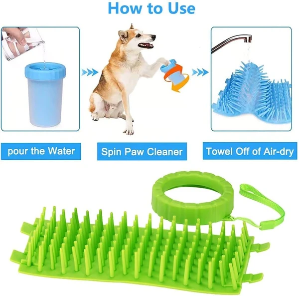Portable Dog Paw Cleaner – Washer Cup with Silicone Bristles 9x11cm