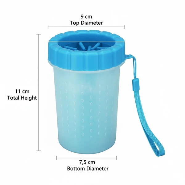 Portable Dog Paw Cleaner – Washer Cup with Silicone Bristles 9x11cm