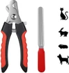 Professional Pet Nail Clipper with Safety Guard & Nail File – Stainless Steel Grooming Kit for Dogs & Cats - Large