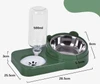 2-in-1 Pet Food and 500ml Water Dispenser for Dogs & Cats