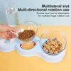 3-in-1 Pet Feeder with Two Bowls and Automatic Drinking Bottle