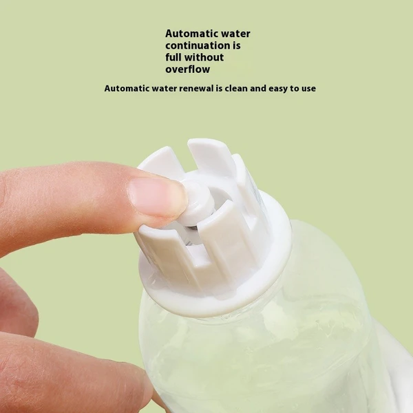 3-in-1 Pet Feeder with Two Bowls and Automatic Drinking Bottle