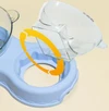 3-in-1 Pet Feeder with Two Bowls and Automatic Drinking Bottle