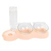 3-in-1 Pet Feeder with Two Bowls and Automatic Drinking Bottle