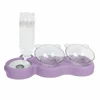 3-in-1 Pet Feeder with Two Bowls and Automatic Drinking Bottle
