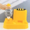 2-in-1 Food and Water Bee Shaped Automatic Pet Feeder for Dogs & Cats - Yellow