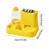 2-in-1 Food and Water Bee Shaped Automatic Pet Feeder for Dogs & Cats - Yellow