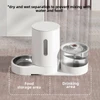 2-in-1 Large Capacity Automatic Pet Feeder with Electric Water Fountain for Dogs & Cats - Green