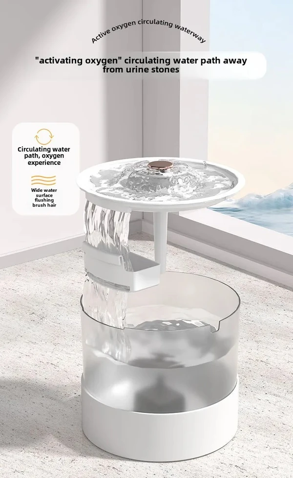 2-in-1 Large Capacity Automatic Pet Feeder with Electric Water Fountain for Dogs & Cats - Green