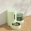 2-in-1 Large Capacity Automatic Pet Feeder with Electric Water Fountain for Dogs & Cats - Green